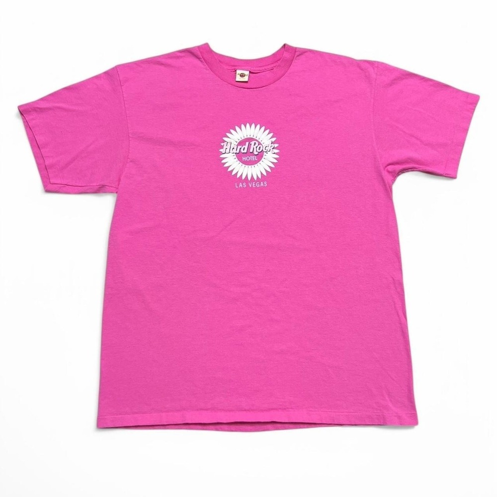 Hard Rock Hotel T-Shirt Women Large Las Vegas Daisy Logo Vintage Graphic Tee